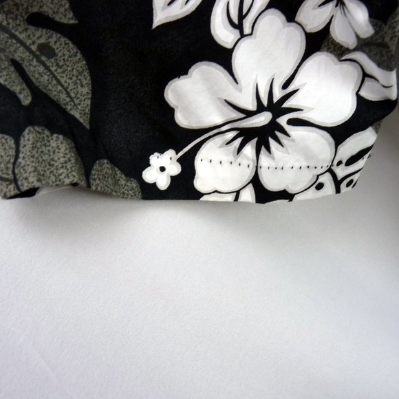 Vintage Styled by RJC Hawaiian Shirt Mens Size M Button Down Black & White - Picture 7 of 13
